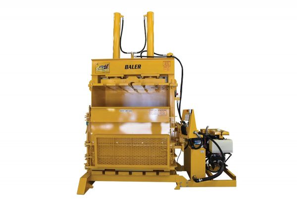 The Eagle Baler is designed to compress and bale car and truck tires